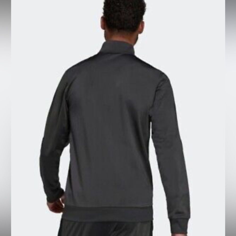Adidas Essentials 3-Stripes  Men's Track Top - Mgh Solid Grey/Black Size 2XL - Picture 2 of 3